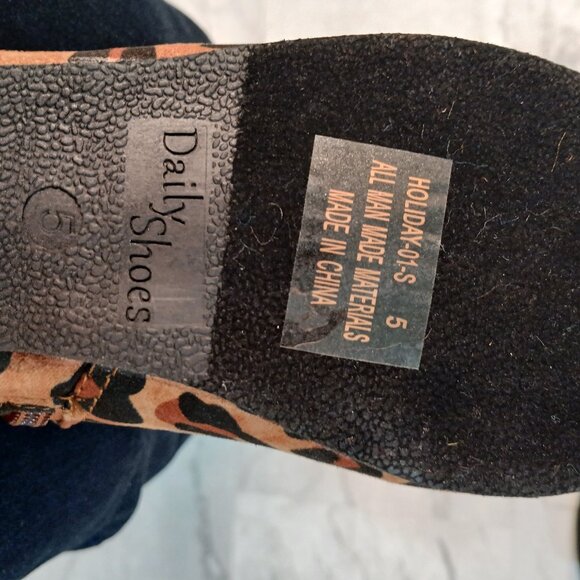 Leopard Look Scrunch Calf Boots for Women - Picture 3 of 4